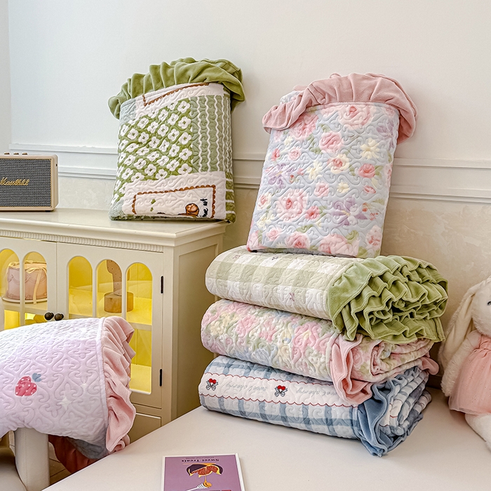 91家纺网 家纺一手货源 找家纺 归属 2025新款牛奶绒床盖四件套 组合图仅做展示不可下单