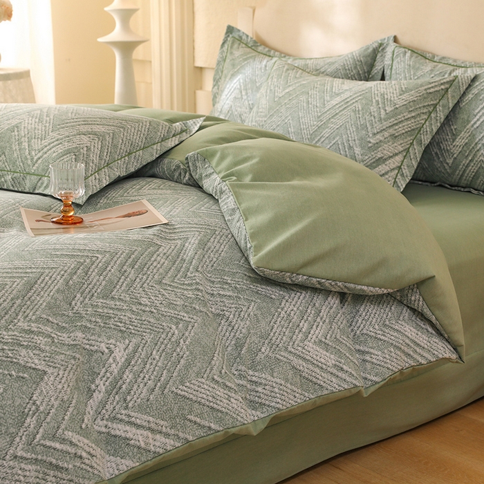 91家纺网 家纺一手货源 找家纺 幸嘉轩 2025新款全棉纯棉喷气加厚磨毛四件套-系列五 时尚之都