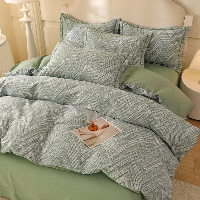 91家纺网 家纺一手货源 找家纺 幸嘉轩 2025新款全棉纯棉喷气加厚磨毛四件套-系列五 时尚之都