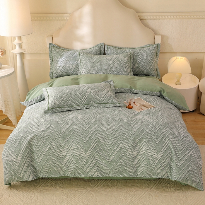 91家纺网 家纺一手货源 找家纺 幸嘉轩 2025新款全棉纯棉喷气加厚磨毛四件套-系列五 时尚之都