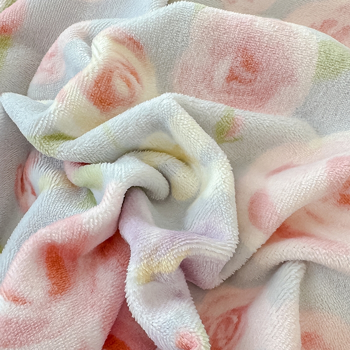 91家纺网 家纺一手货源 找家纺 归属 2025新款牛奶绒床盖四件套 花漾浅玫瑰