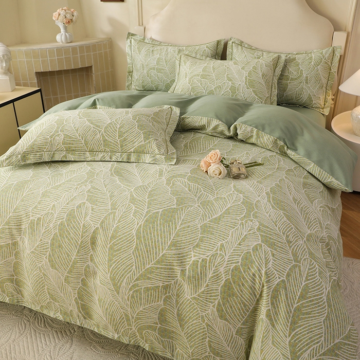 91家纺网 家纺一手货源 找家纺 幸嘉轩 2025新款全棉纯棉喷气加厚磨毛四件套-系列五 湘澜