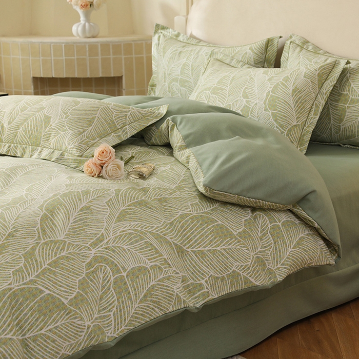 91家纺网 家纺一手货源 找家纺 幸嘉轩 2025新款全棉纯棉喷气加厚磨毛四件套-系列五 湘澜