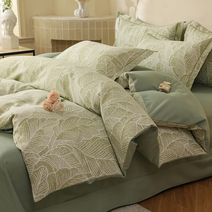 91家纺网 家纺一手货源 找家纺 幸嘉轩 2025新款全棉纯棉喷气加厚磨毛四件套-系列五 湘澜