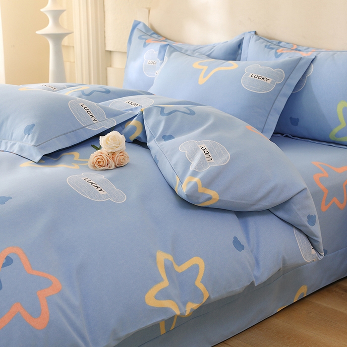 91家纺网 家纺一手货源 找家纺 幸嘉轩 2025新款全棉纯棉喷气加厚磨毛四件套-系列五 星辰