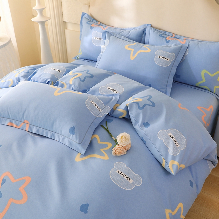 91家纺网 家纺一手货源 找家纺 幸嘉轩 2025新款全棉纯棉喷气加厚磨毛四件套-系列五 星辰