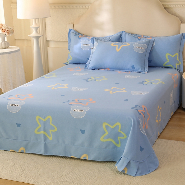 91家纺网 家纺一手货源 找家纺 幸嘉轩 2025新款全棉纯棉喷气加厚磨毛四件套-系列五 星辰