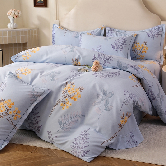 91家纺网 家纺一手货源 找家纺 幸嘉轩 2025新款全棉纯棉喷气加厚磨毛四件套-系列五 宣朵