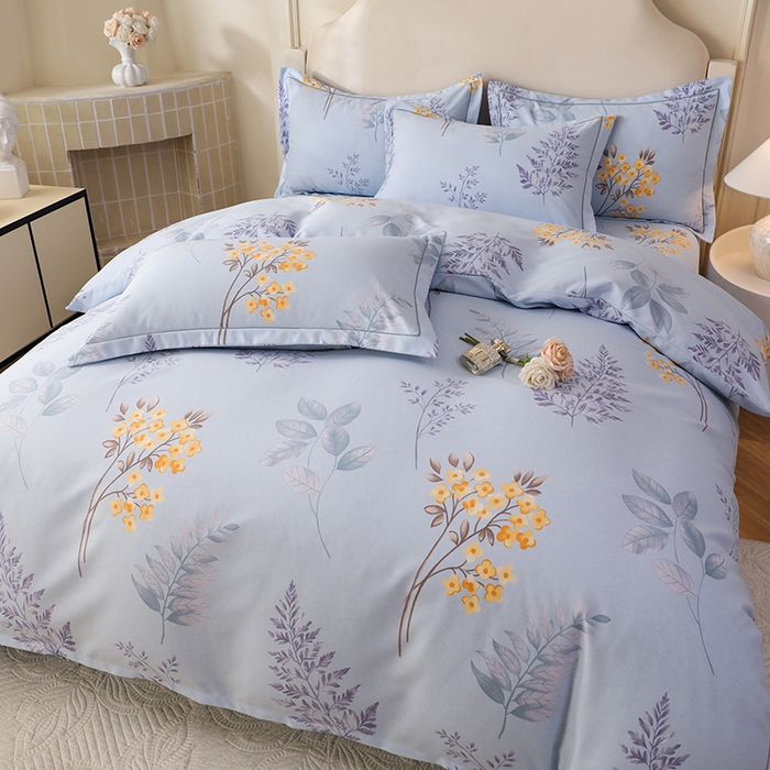 91家纺网 家纺一手货源 找家纺 幸嘉轩 2025新款全棉纯棉喷气加厚磨毛四件套-系列五 宣朵