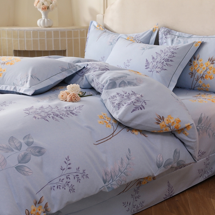 91家纺网 家纺一手货源 找家纺 幸嘉轩 2025新款全棉纯棉喷气加厚磨毛四件套-系列五 宣朵