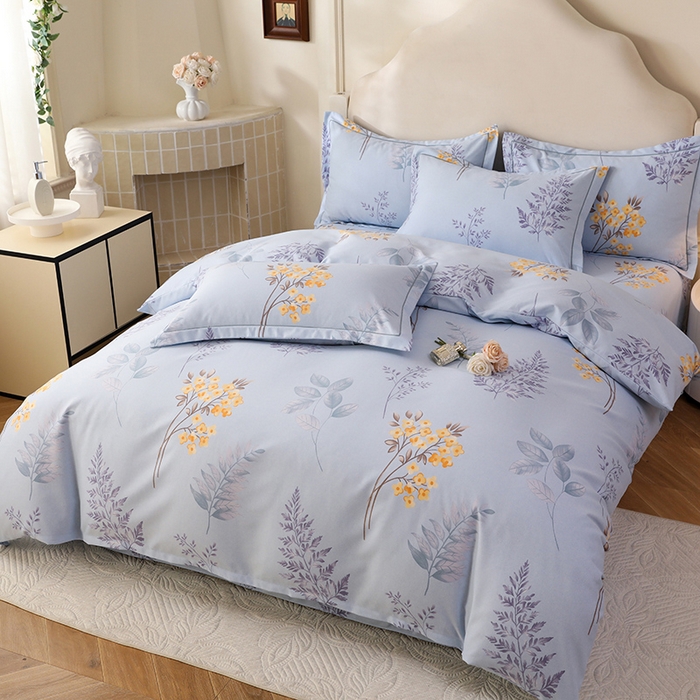 91家纺网 家纺一手货源 找家纺 幸嘉轩 2025新款全棉纯棉喷气加厚磨毛四件套-系列五 宣朵