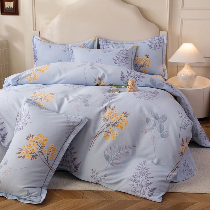 91家纺网 家纺一手货源 找家纺 幸嘉轩 2025新款全棉纯棉喷气加厚磨毛四件套-系列五 宣朵