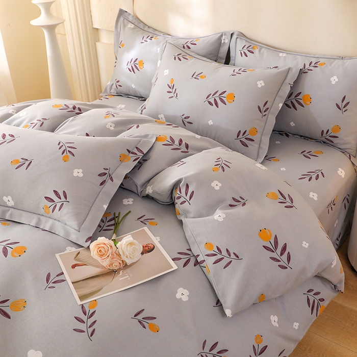 91家纺网 家纺一手货源 找家纺 幸嘉轩 2025新款全棉纯棉喷气加厚磨毛四件套-系列五 雅梦