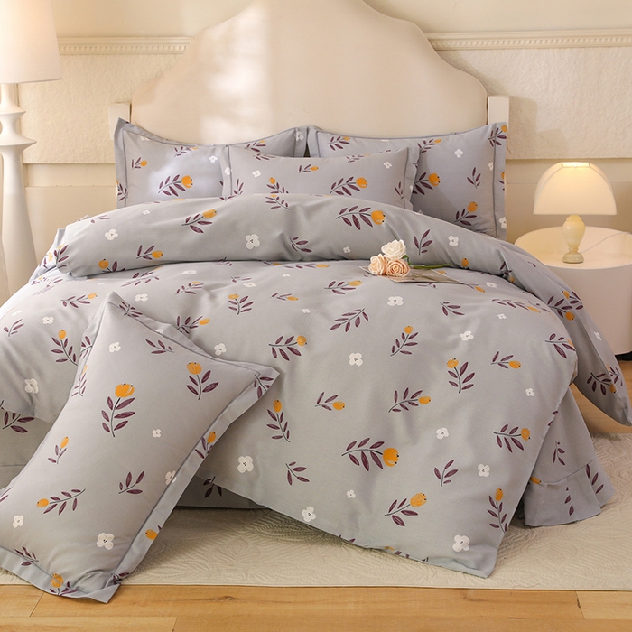 91家纺网 家纺一手货源 找家纺 幸嘉轩 2025新款全棉纯棉喷气加厚磨毛四件套-系列五 雅梦