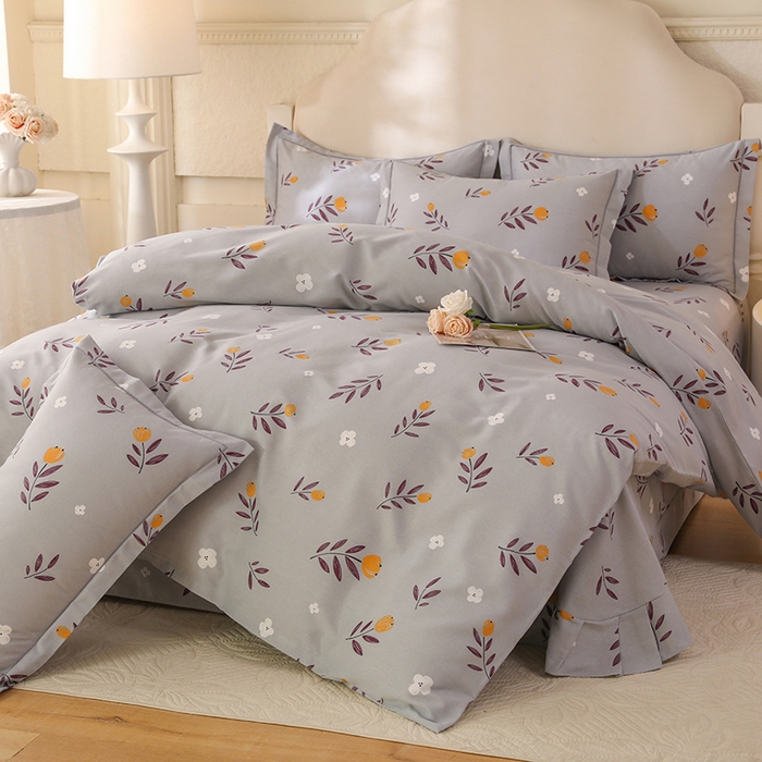 91家纺网 家纺一手货源 找家纺 幸嘉轩 2025新款全棉纯棉喷气加厚磨毛四件套-系列五 雅梦