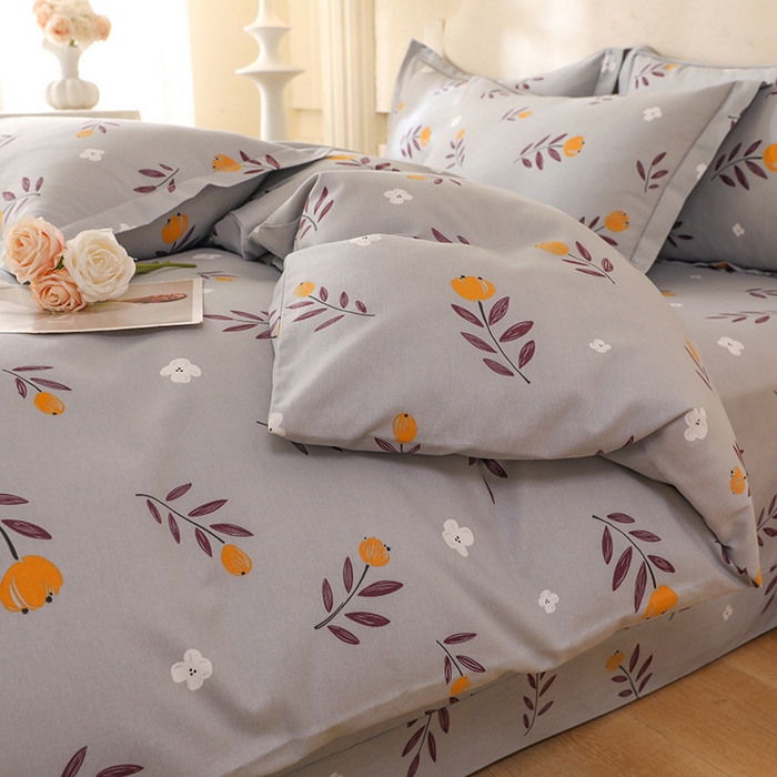 91家纺网 家纺一手货源 找家纺 幸嘉轩 2025新款全棉纯棉喷气加厚磨毛四件套-系列五 雅梦