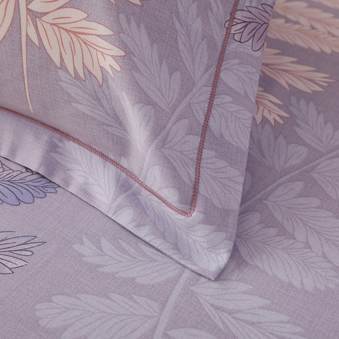 91家纺网 家纺一手货源 找家纺 幸嘉轩 2025新款全棉纯棉喷气加厚磨毛四件套-系列五 叶恋