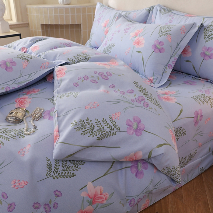 91家纺网 家纺一手货源 找家纺 幸嘉轩 2025新款全棉纯棉喷气加厚磨毛四件套-系列五 悠悠爱情