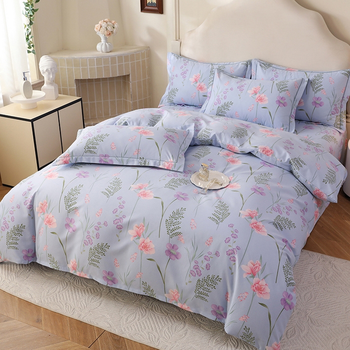 91家纺网 家纺一手货源 找家纺 幸嘉轩 2025新款全棉纯棉喷气加厚磨毛四件套-系列五 悠悠爱情