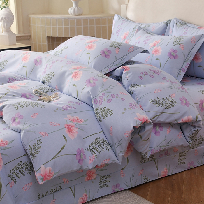 91家纺网 家纺一手货源 找家纺 幸嘉轩 2025新款全棉纯棉喷气加厚磨毛四件套-系列五 悠悠爱情