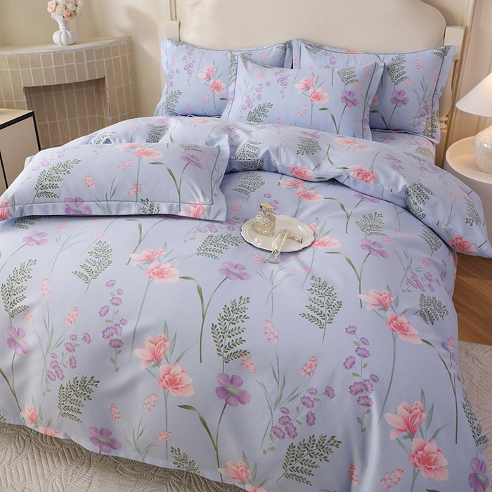 91家纺网 家纺一手货源 找家纺 幸嘉轩 2025新款全棉纯棉喷气加厚磨毛四件套-系列五 悠悠爱情