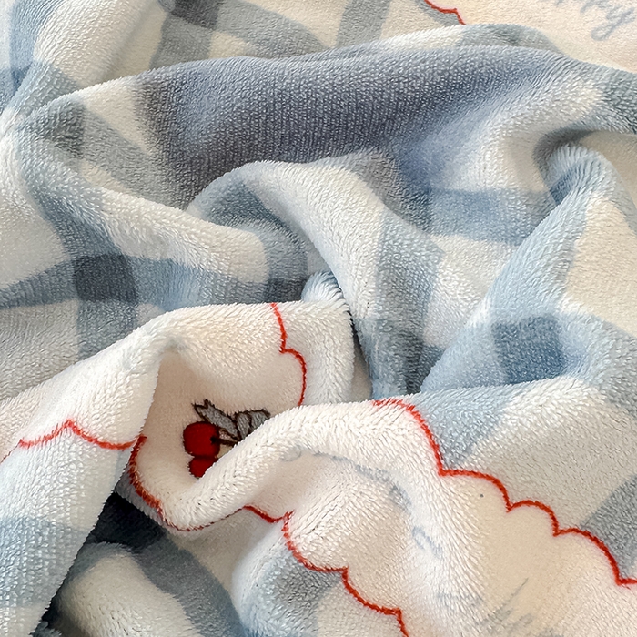 91家纺网 家纺一手货源 找家纺 归属 2025新款牛奶绒床盖四件套 西西里樱桃