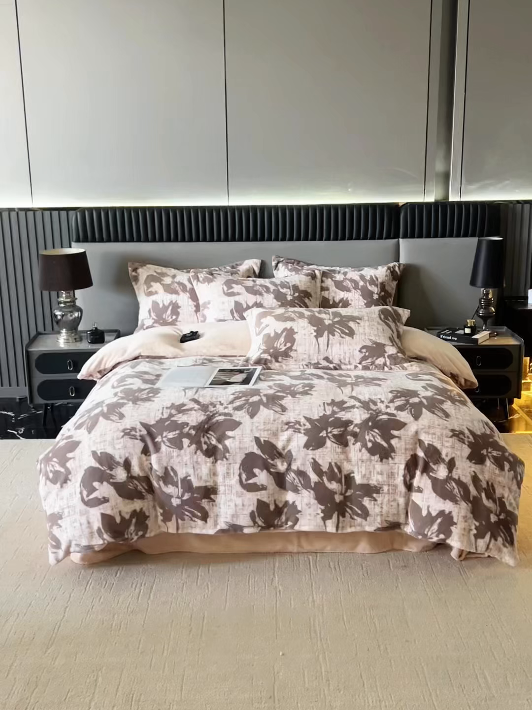 91家纺网 家纺一手货源 找家纺 锦罗绣 2025新款全消光兔绒300克牛奶绒单被套 山水一色