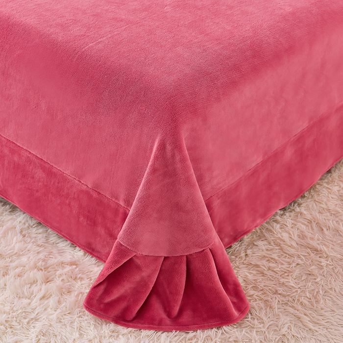 91家纺网 家纺一手货源 找家纺 畅畅家纺 2025新款A类亲肤舒适高克重牛奶绒绣花刺绣系列冬季四件套-花海 花海-红豆沙