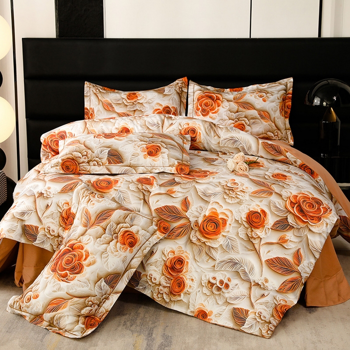 91家纺网 家纺一手货源 找家纺 （总）幸嘉轩 2025新款亲肤舒适5D数码印花四件套