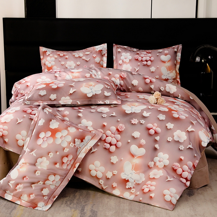 91家纺网 家纺一手货源 找家纺 （总）幸嘉轩 2025新款亲肤舒适5D数码印花四件套