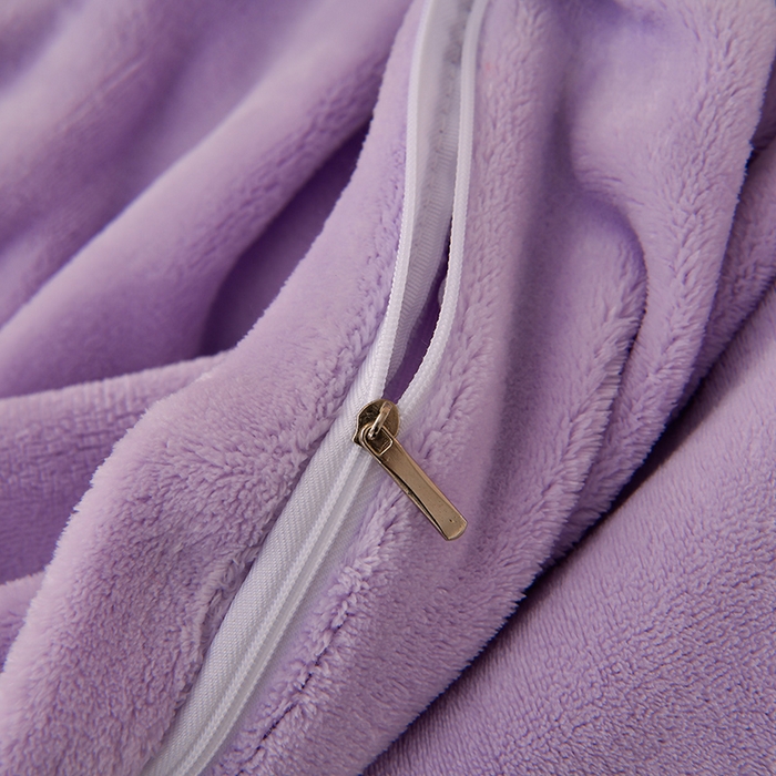 91家纺网 家纺一手货源 找家纺 畅畅家纺 2025新款A类亲肤舒适高克重牛奶绒绣花刺绣系列冬季四件套-花海 花海-紫