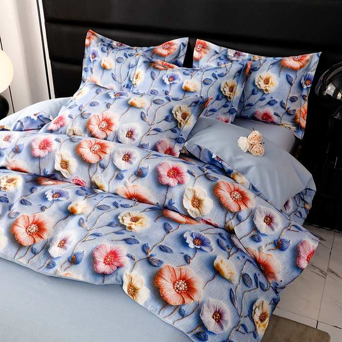 91家纺网 家纺一手货源 找家纺 （总）幸嘉轩 2025新款亲肤舒适5D数码印花四件套