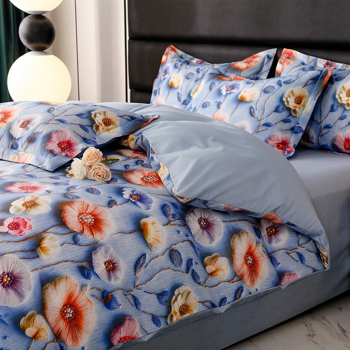 91家纺网 家纺一手货源 找家纺 （总）幸嘉轩 2025新款亲肤舒适5D数码印花四件套