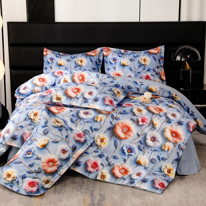 91家纺网 家纺一手货源 找家纺 （总）幸嘉轩 2025新款全棉秋冬加厚保暖喷气磨毛纯棉印花四件套