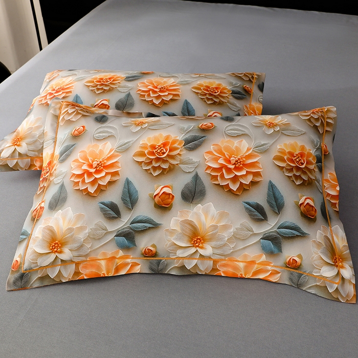 91家纺网 家纺一手货源 找家纺 幸嘉轩 2025新款亲肤舒适5D数码印花四件套 雅悦