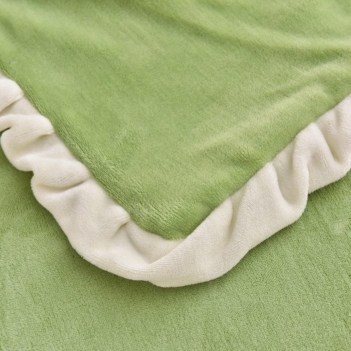 91家纺网 家纺一手货源 找家纺 畅畅家纺 2025新款A类亲肤舒适高克重牛奶绒绣花系列冬季四件套-繁花似锦 繁花似锦-草绿