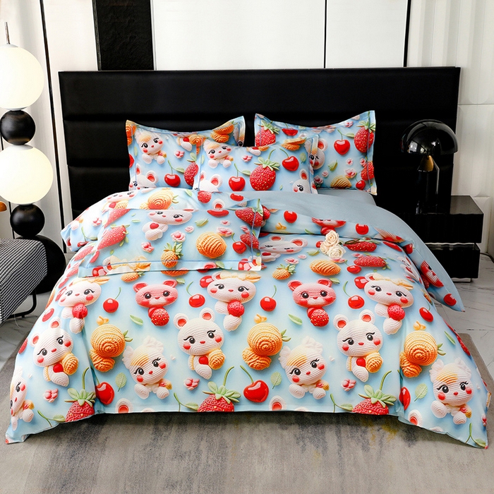 91家纺网 家纺一手货源 找家纺 幸嘉轩 2025新款亲肤舒适5D数码印花四件套 宝贝