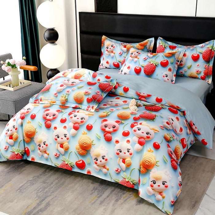 91家纺网 家纺一手货源 找家纺 幸嘉轩 2025新款亲肤舒适5D数码印花四件套 宝贝