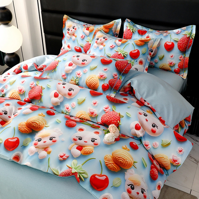 91家纺网 家纺一手货源 找家纺 幸嘉轩 2025新款亲肤舒适5D数码印花四件套 宝贝