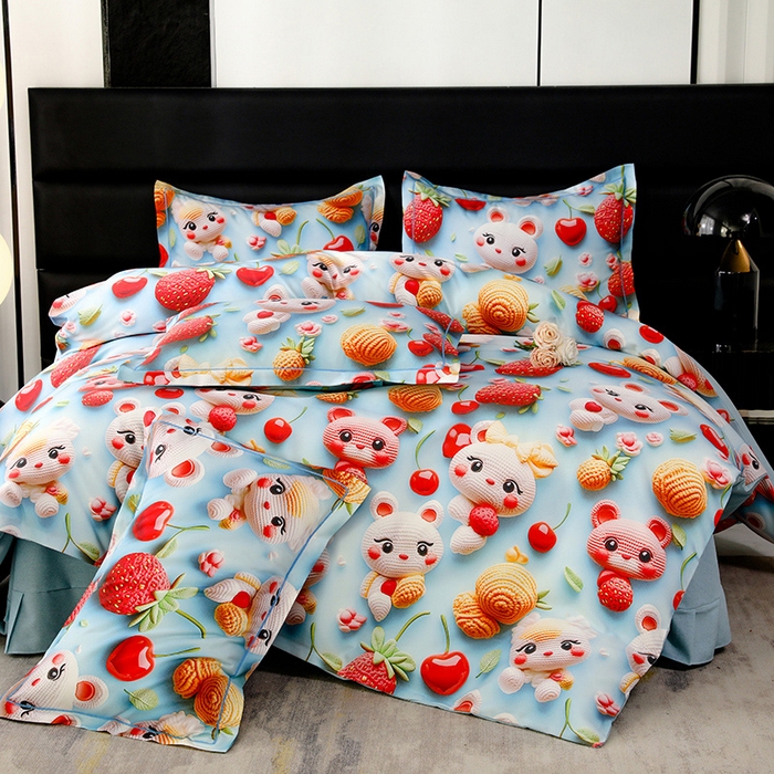 幸嘉轩 2025新款亲肤舒适5D数码印花四件套 宝贝