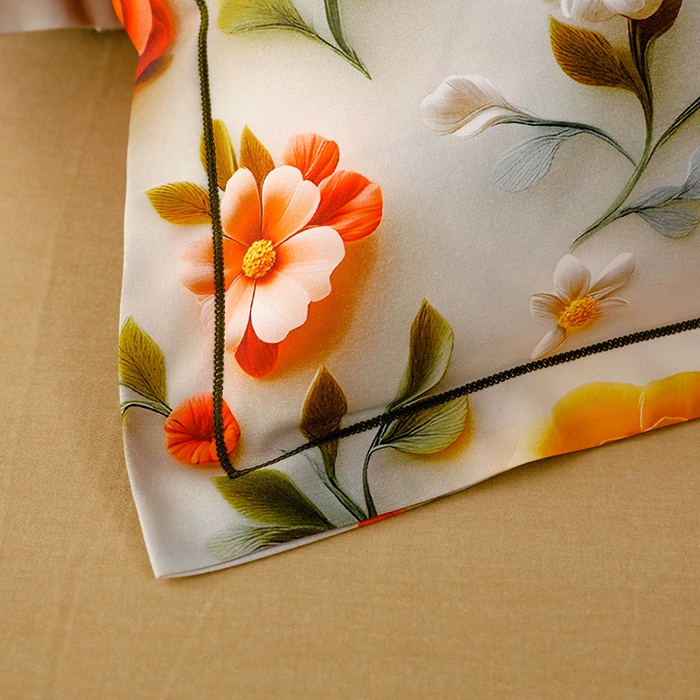 91家纺网 家纺一手货源 找家纺 幸嘉轩 2025新款亲肤舒适5D数码印花四件套 芸芸花香