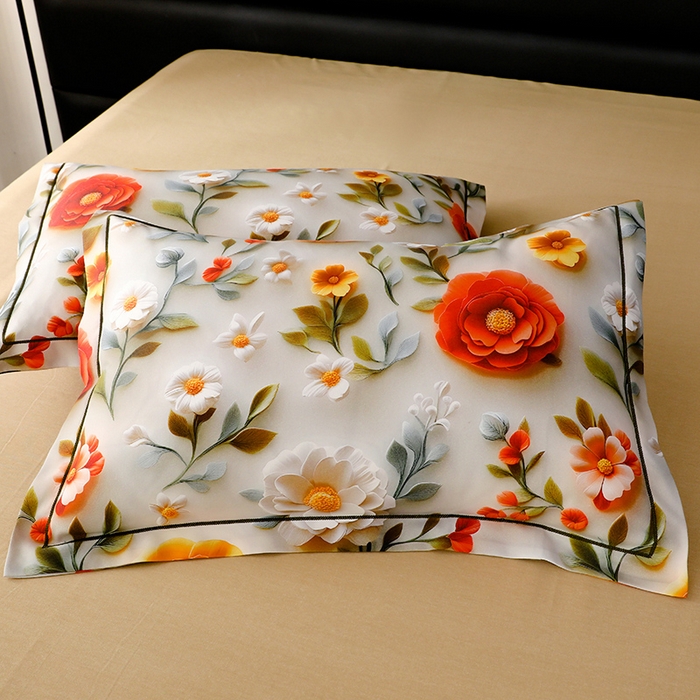 91家纺网 家纺一手货源 找家纺 幸嘉轩 2025新款亲肤舒适5D数码印花四件套 芸芸花香