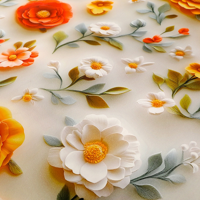 91家纺网 家纺一手货源 找家纺 幸嘉轩 2025新款亲肤舒适5D数码印花四件套 芸芸花香