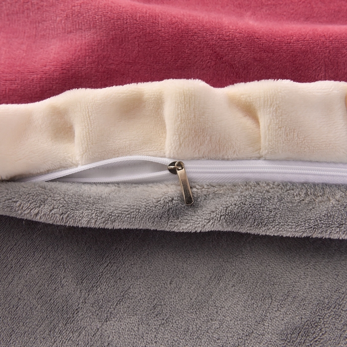 91家纺网 家纺一手货源 找家纺 畅畅家纺 2025新款A类亲肤舒适高克重牛奶绒绣花系列冬季四件套-繁花似锦 繁花似锦-豆沙+灰