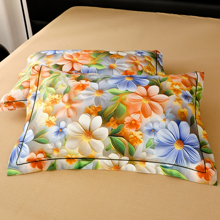 91家纺网 家纺一手货源 找家纺 幸嘉轩 2025新款亲肤舒适5D数码印花四件套 香草美人