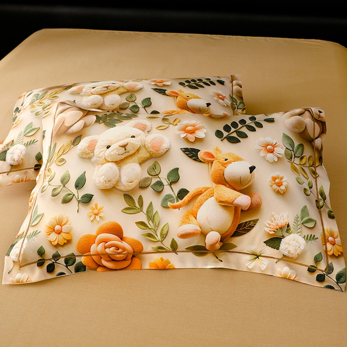 91家纺网 家纺一手货源 找家纺 幸嘉轩 2025新款亲肤舒适5D数码印花四件套 梦巴黎