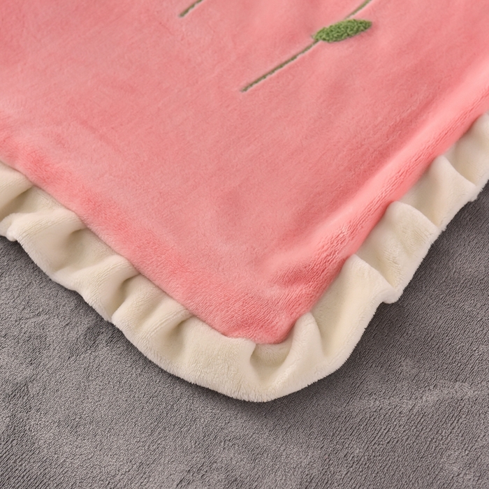 91家纺网 家纺一手货源 找家纺 畅畅家纺 2025新款A类亲肤舒适高克重牛奶绒绣花系列冬季四件套-繁花似锦 繁花似锦-粉+灰