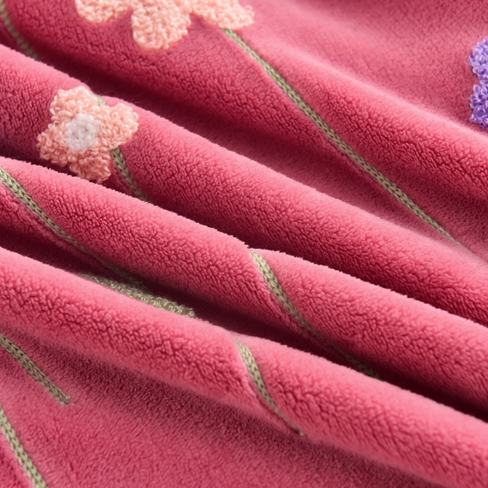 91家纺网 家纺一手货源 找家纺 畅畅家纺 2025新款A类亲肤舒适高克重牛奶绒绣花系列冬季四件套-繁花似锦 繁花似锦-红豆沙