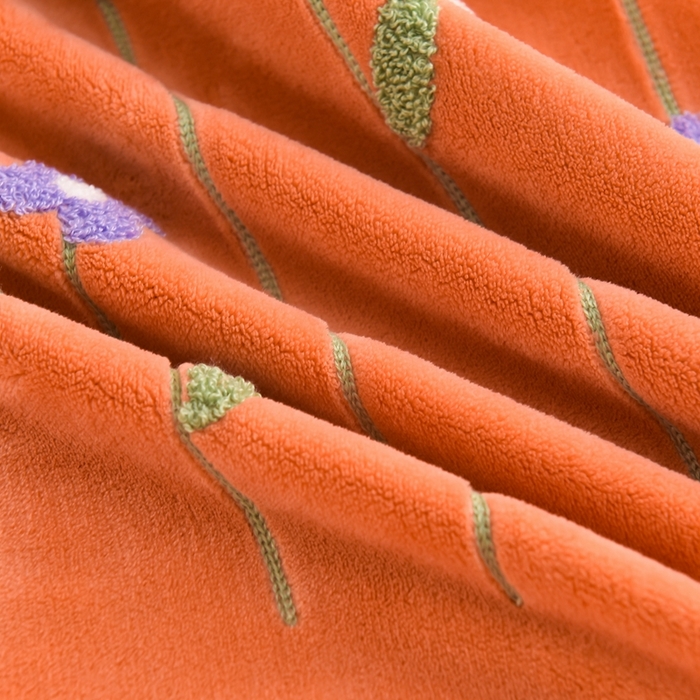 91家纺网 家纺一手货源 找家纺 畅畅家纺 2025新款A类亲肤舒适高克重牛奶绒绣花系列冬季四件套-繁花似锦 繁花似锦-桔+灰