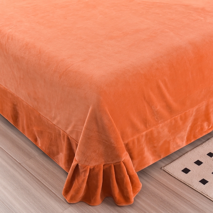 91家纺网 家纺一手货源 找家纺 畅畅家纺 2025新款A类亲肤舒适高克重牛奶绒绣花系列冬季四件套-繁花似锦 繁花似锦-桔+灰